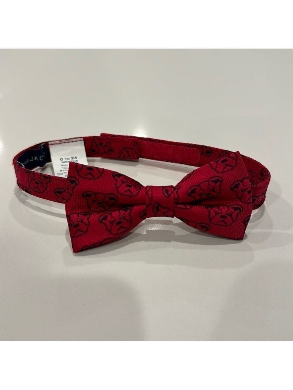 Janie and Jack Red Bulldog Bow Tie